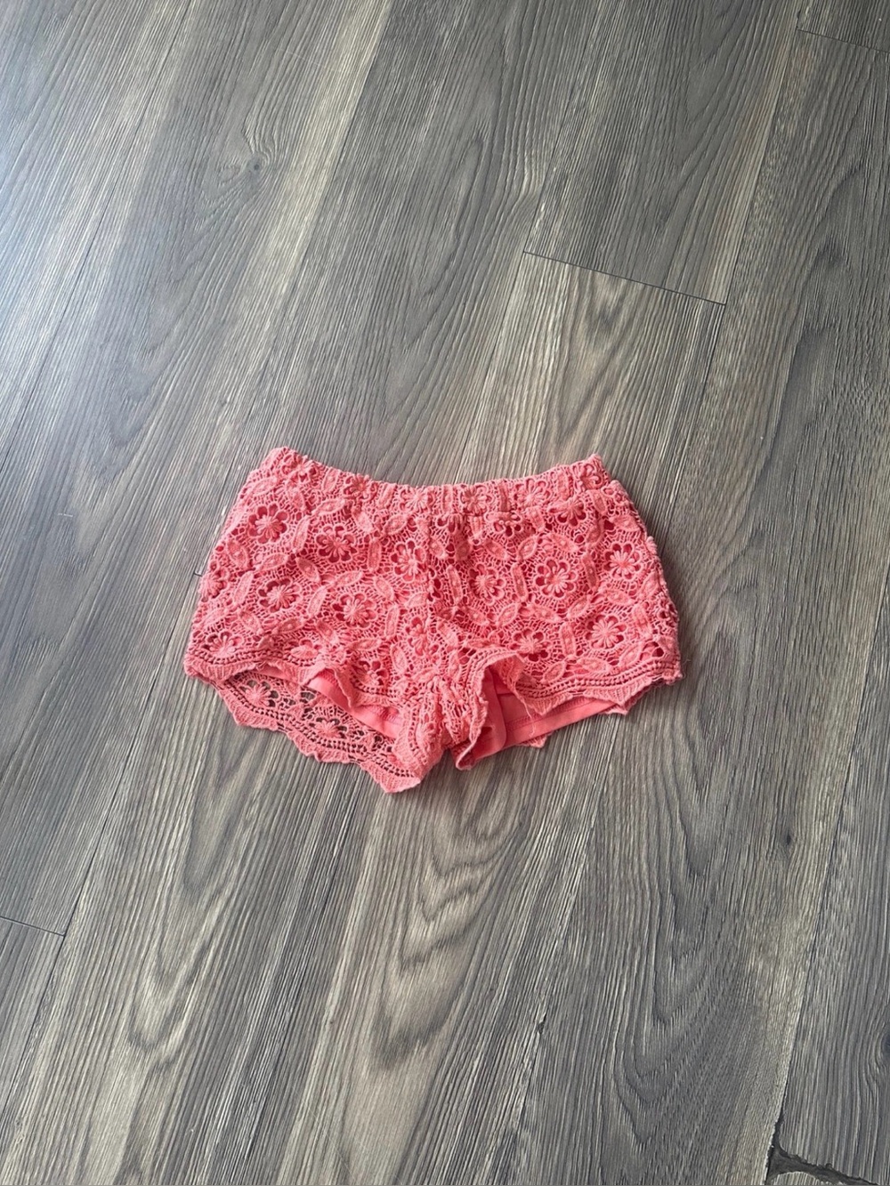 Aeropostale Coral Lace Chochet Shorts